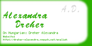 alexandra dreher business card